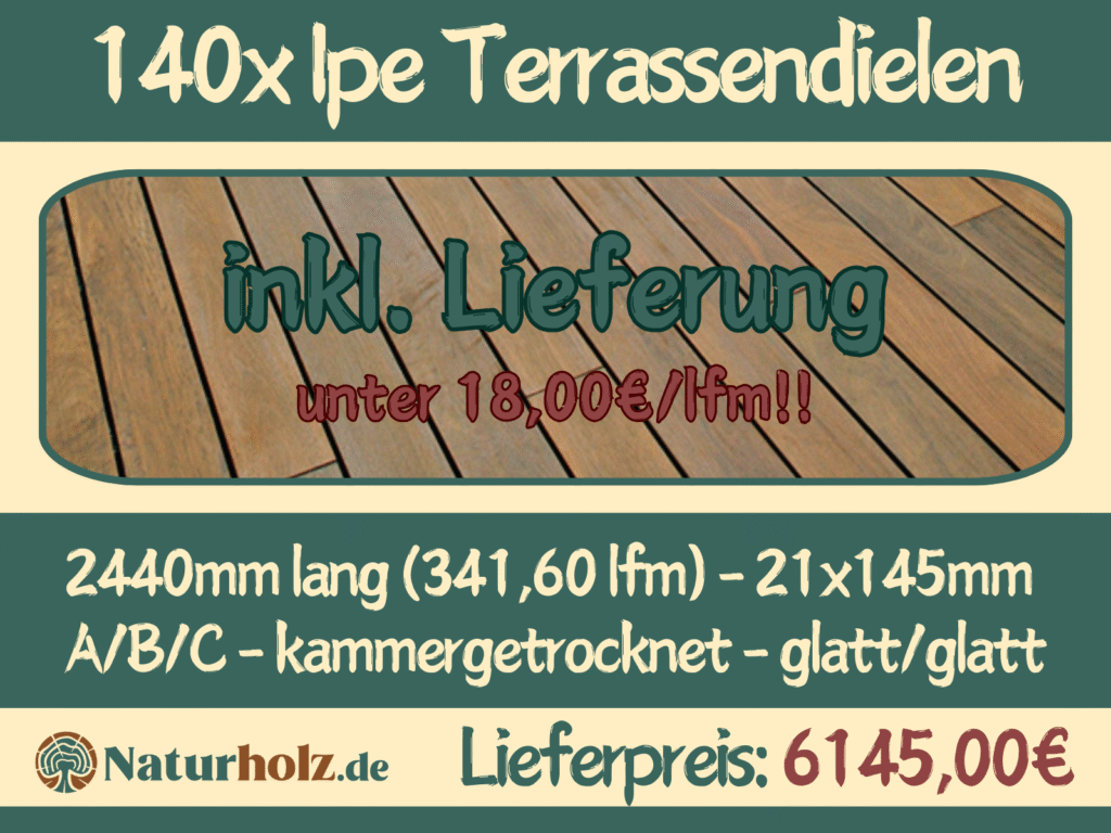 140x Ipe Terrassendielen 2440mm