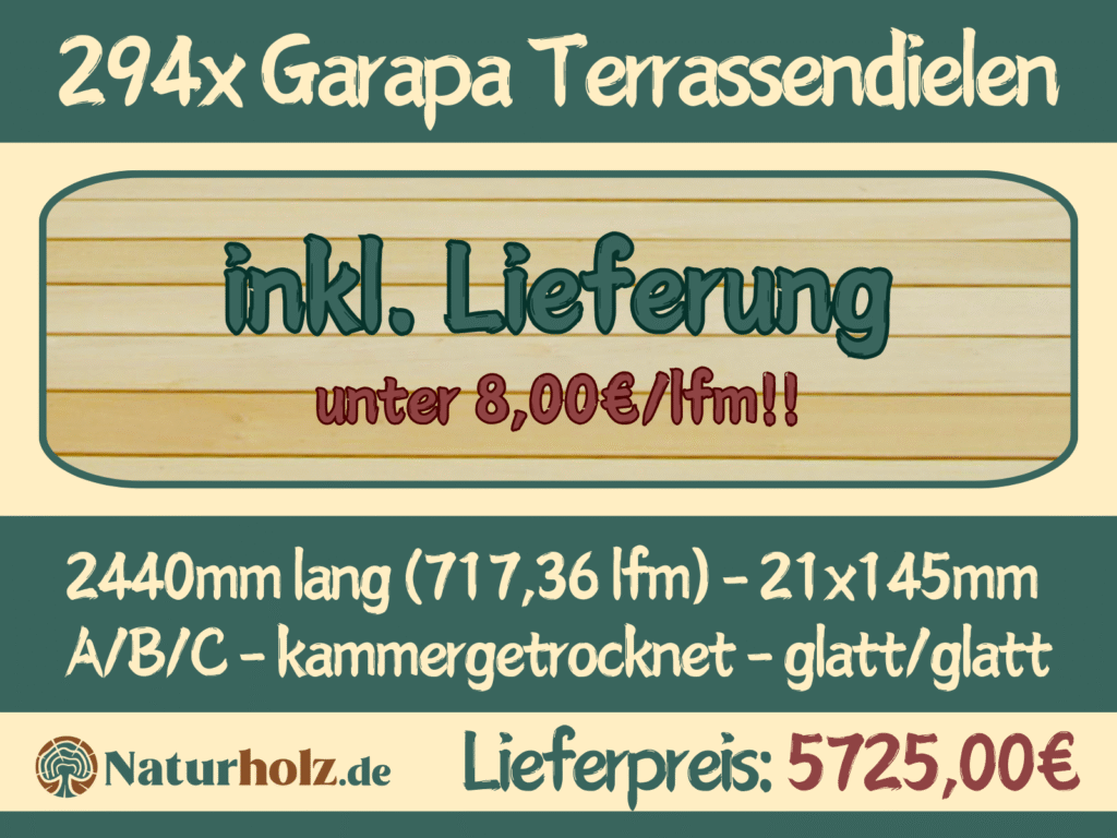 294x Garapa Terrassendielen