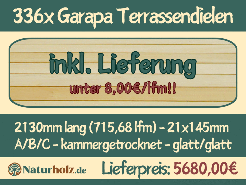 336x Garapa Terrassendielen