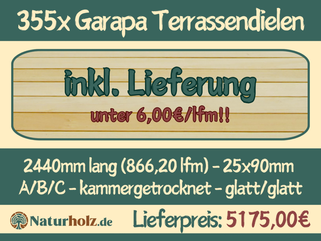 355x Garapa Terrassendielen