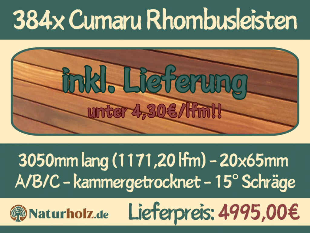 384x Cumaru Rhombusleisten