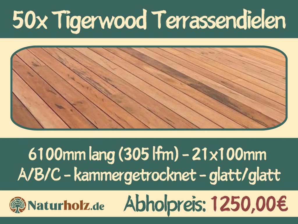50x Tigerwood Terrassendielen