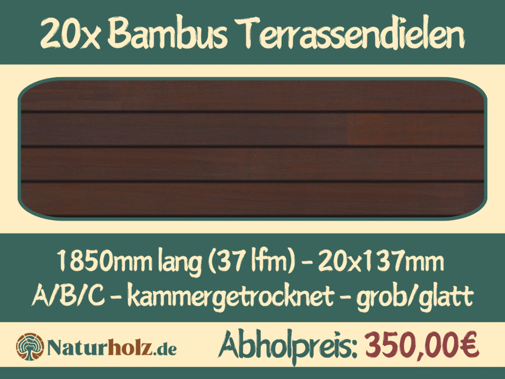 20x Bambus Terrassendielen