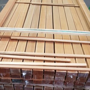 Bangkirai Konstruktionsholz, 2-seitig fein geriffelt Naturholz