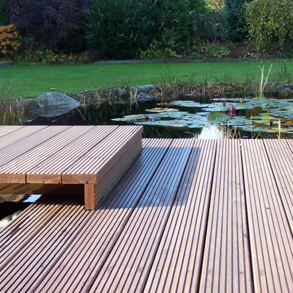 Bongossi Terrassendielen, Sichtseite grob, 3-seitig egalisiert Holz kaufen