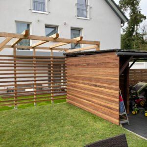 Cumaru Rhombusleisten, 15° Schräge, gehobelt, Kanten gerundet kurze lieferzeit