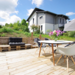 Eiche Terrassendielen, 23×140 mm KD, glatt/egalisiert, rustikale Sortierung