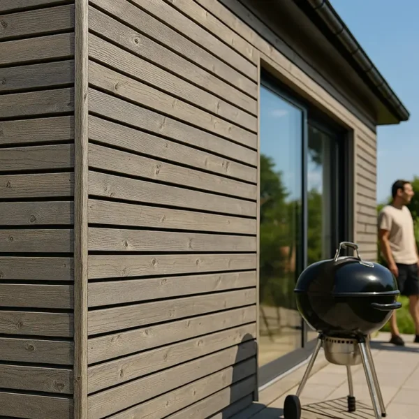 Europäische Lärche Rhombusleisten, 15° Schräge, 2-fach allseitig grau vorgeölt, fein gesägt, Kanten gerundet einfach kaufen