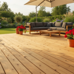 Europäische Lärche Terrassendielen, 45×143 mm, KD, glatt/glatt