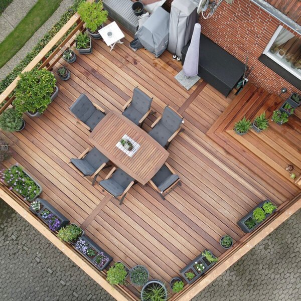 Guyana Teak Terrassendielen Holz