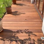 Guyana Teak (Basralocus) Terrassendielen, 25×140 mm, KD, glatt/glatt *Kurzlängen*