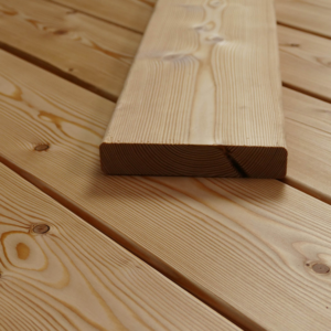 Kanadische Lärche Terrassendielen, 27×143 mm, KD, glatt/glatt