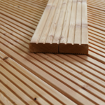 Kanadische Lärche Terrassendielen, 27×143 mm, KD, grob/fein