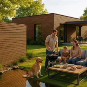 Kebony Character Rhombusleisten, 29×59 mm, Kanten gerundet, gehobelt, 12° Schräge