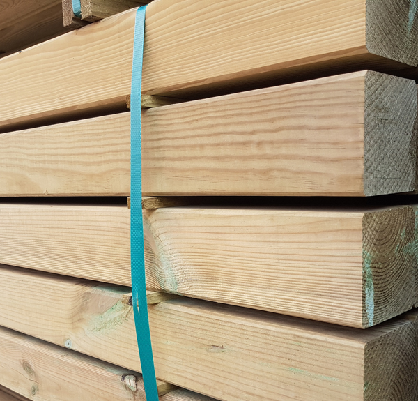 Kiefer Konstruktionsholz, kesseldruckimprägniert grün, allseitig glatt gehobelt, Kanten gefast einfach kaufen