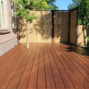 MOSO® Bambus Terrassendielen, 20×155 mm, Bamboo N-durance®, bombiert, geölt mit Woca, einseitig nutzbar