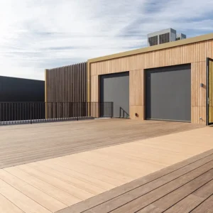 MOSO® Bambus Terrassendielen, Bamboo N-durance®, bombiert, geölt mit Woca, einseitig nutzbar Holz Qualität