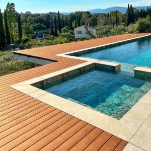 MOSO® Bambus Terrassendielen, Bamboo N-durance®, bombiert, geölt mit Woca, einseitig nutzbar Top Qualität