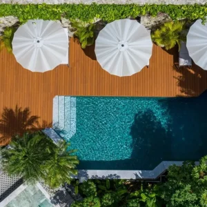 MOSO® Bambus Terrassendielen, Bamboo N-durance®, bombiert, geölt mit Woca, einseitig nutzbar schnelle lieferung