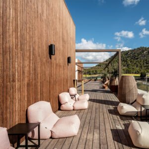 MOSO® Bambus Terrassendielen, Bamboo X-treme®, bombiert, gebürstet, geölt mit Woca, einseitig nutzbar Naturholz