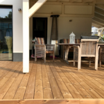 Thermokiefer Terrassendielen, 26×137 mm, glatt/glatt, seitlich genutet