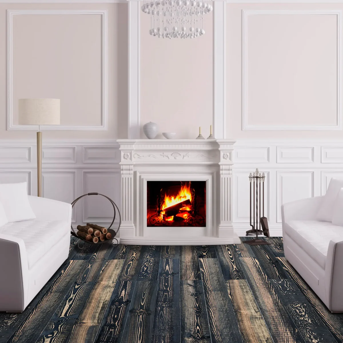 Massivholzdielen, Seekiefer, 21×176 mm, Natur, schwarz naturgeölt, mit Microfase Deckbreite 170 mm