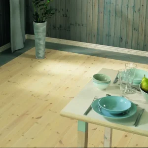 Kiefer Massivholzdielen, 27×144 mm, Rustikal, rundum Nut & Feder, mit Microfase Deckbreite 132 mm