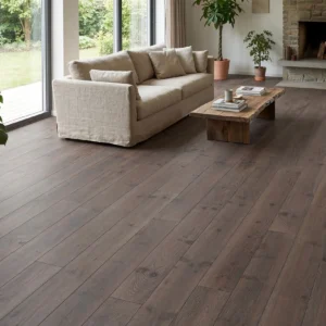 Massivholzdielen, Seekiefer, 21×176 mm, Natur, eiche braun naturgeölt, gebürstet rundum Nut & Feder, mit Microfase