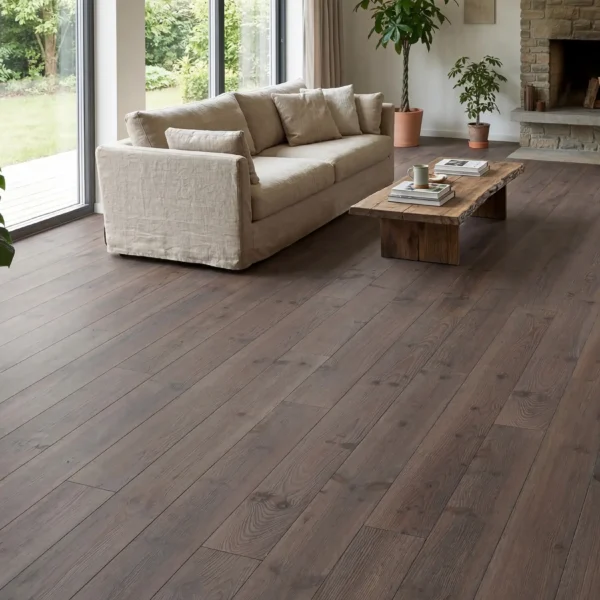 Massivholzdielen, Seekiefer, 21x176 mm, Natur, eiche braun naturgeölt, gebürstet rundum Nut & Feder, mit Microfase kaufen