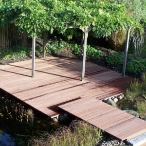 Bongossi Terrassendielen, Sichtseite grob, 3-seitig egalisiert sicher kaufen