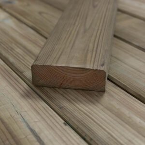 Kiefer Terrassendielen, kesseldruckimprägniert grün, Kanten gefast Top Qualität